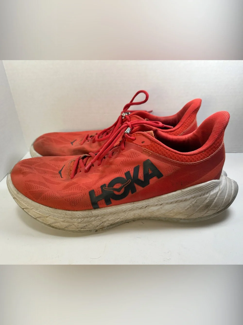 Hoka Men’s Red Running Shoes Lace-Up Size 13